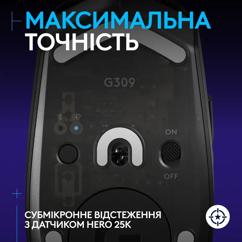 Миша ігрова Logitech G309 Wireless Black - фото - №3