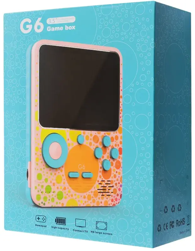 Портативная игровая консоль G6 3.5 дюйма 6000mAh (Pink) фото