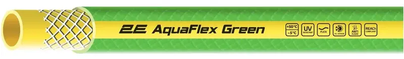 Шланг садовий 2Е AquaFlex Green 1/2" 12м 3 шари 10бар -5+50C (2E-GHE12GN12) - фото - №1