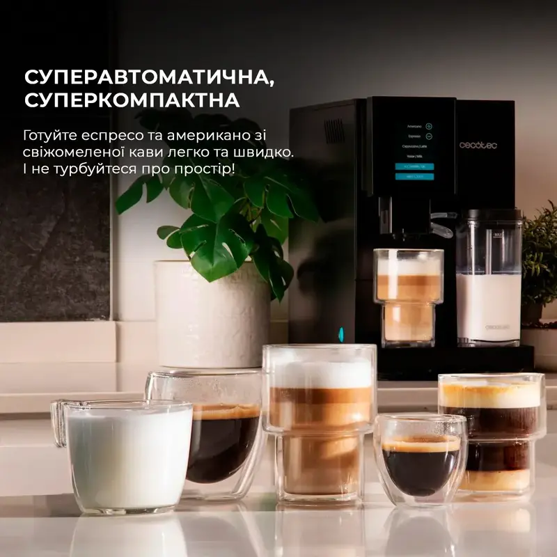 Кавомашина CECOTEC Cremmaet Compactccino Black (CCTC-01598) - фото - №1