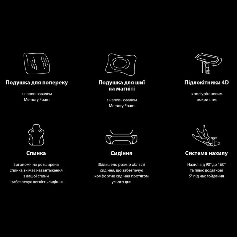 Ігрове крісло Anda Seat Phantom 3 Pro Size L (Black Fabric) AD18YC-06-B-F фото