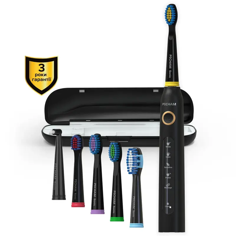 Электрическая зубная щетка PECHAM Black Travel PC-080 (0290119080103) - фото - №0