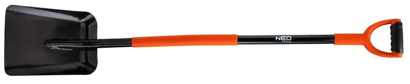 Лопата совкова Neo Tools, руків'я металеве D-подібне, 132см, 2кг (95-011) - фото - №1