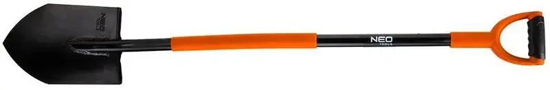 Лопата штикова Neo Tools, руків'я металеве D-подібне, 125см, 2.28кг (95-008) - фото - №1