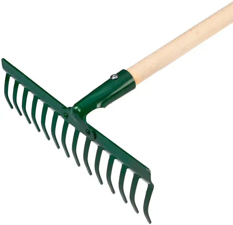 Граблі універсальні Verto, 14 зубців, ширина 36см, 140см, 1.4кг (15G057) - фото - №1