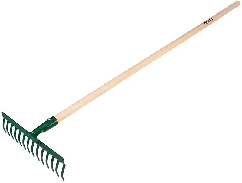 Граблі універсальні Verto, 14 зубців, ширина 36см, 140см, 1.4кг (15G057) - фото - №0