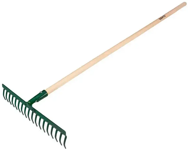 Граблі універсальні Verto, 18 зубців, ширина 47см, 140см, 1.3кг (15G058) - фото - №0