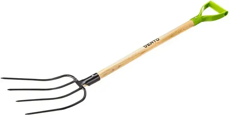 Вила Verto, руків'я дерев'яне D-подібне, 126.5см, 1.42кг (15G040) - фото - №0
