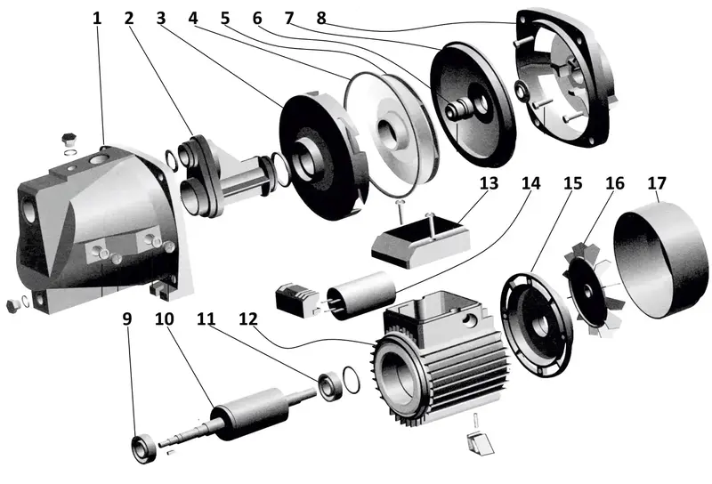 Насос поверхностный Optima JET100-PL, 3м куб., 1.1кВт, 230В (7578) - фото - №4
