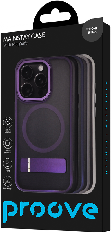 Чохол Proove Mainstay Case with Magnetic Ring iPhone 15 Pro (gray) - фото - №4