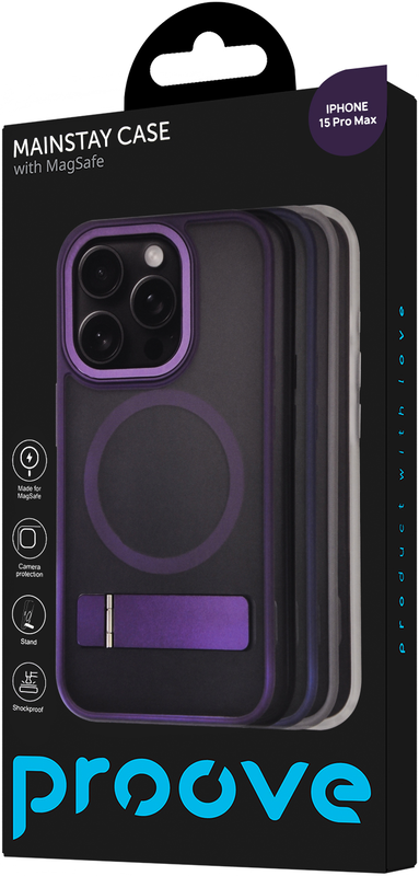 Чохол Proove Mainstay Case with Magnetic Ring iPhone 15 Pro Max (deep purple) - фото - №4