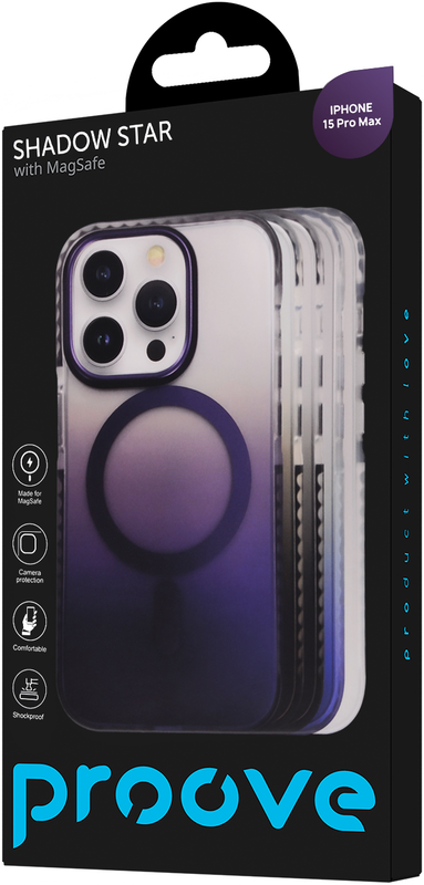 Чохол Proove Shadow Star Case with Magnetic Ring iPhone 15 Pro Max (deep purple) - фото - №3