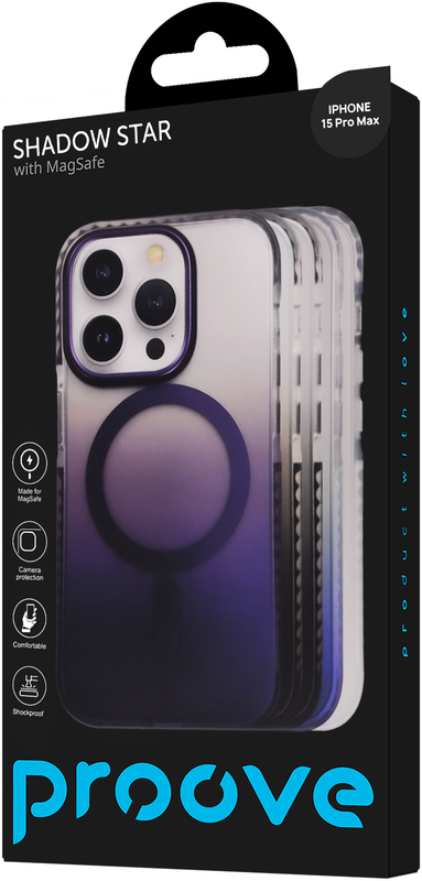 Чохол Proove Shadow Star Case with Magnetic Ring iPhone 15 Pro Max (gray) - фото - №3