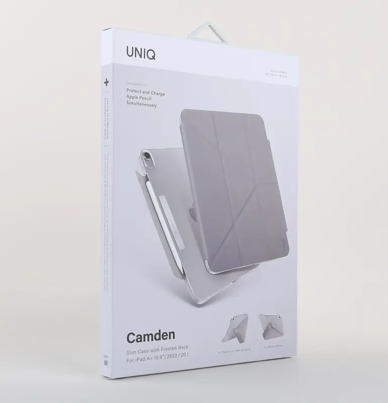 Чехол UNIQ CAMDEN NEW IPAD AIR 10.9 (2020) FOSSIL GREY (UNIQ-NPDA10.9GAR(2020)-CAMGRY) фото