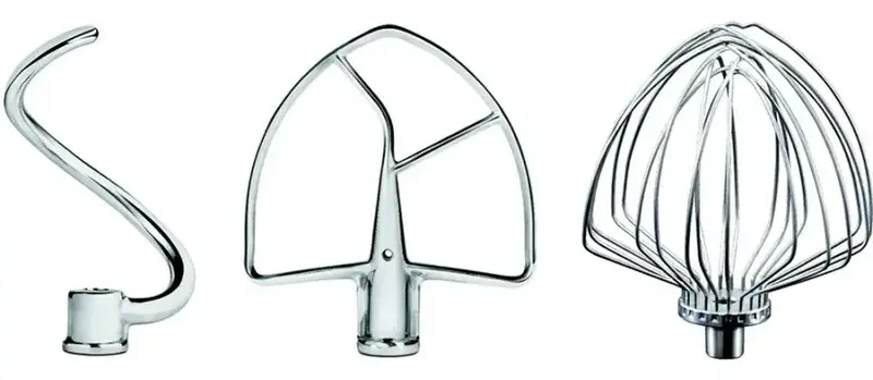 Набір із 3 насадок KitchenAid 5KSM7BL3PSS для чаші 5,6 л, 6,6 л і 6,9 л, нержавіюча сталь - фото - №0