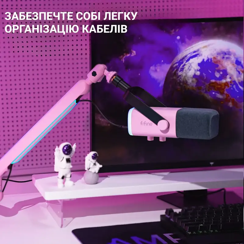 Стойка для микрофона Fifine BM88P (Pink) фото