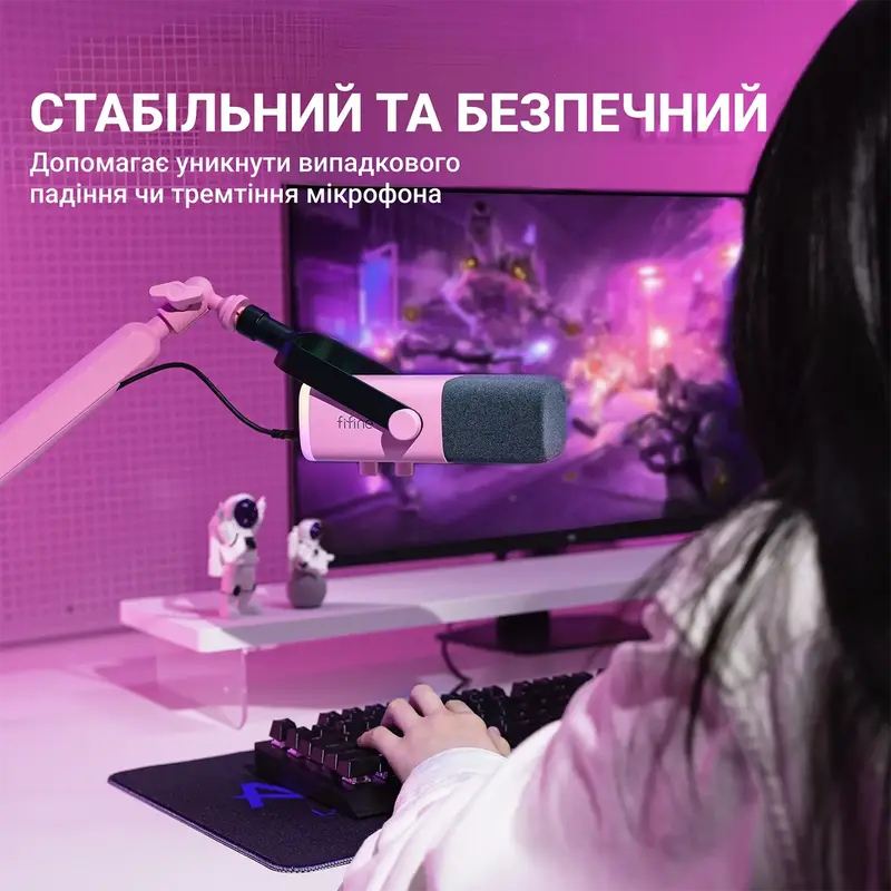 Стойка для микрофона Fifine BM88P (Pink) фото