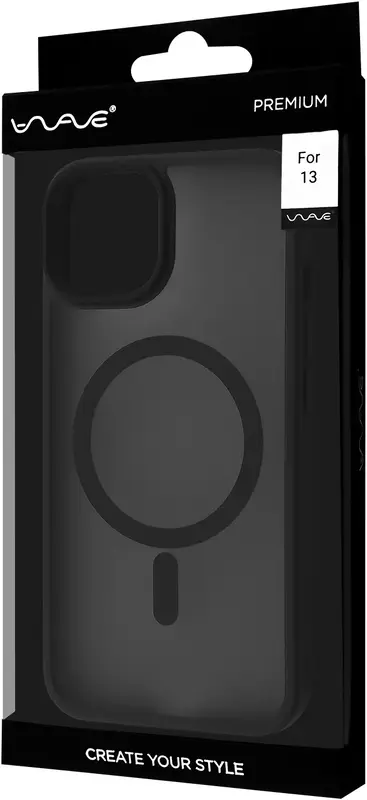 Чохол для iPhone 13 WAVE Matte Insane Case with Magnetic Ring (black) - фото - №3