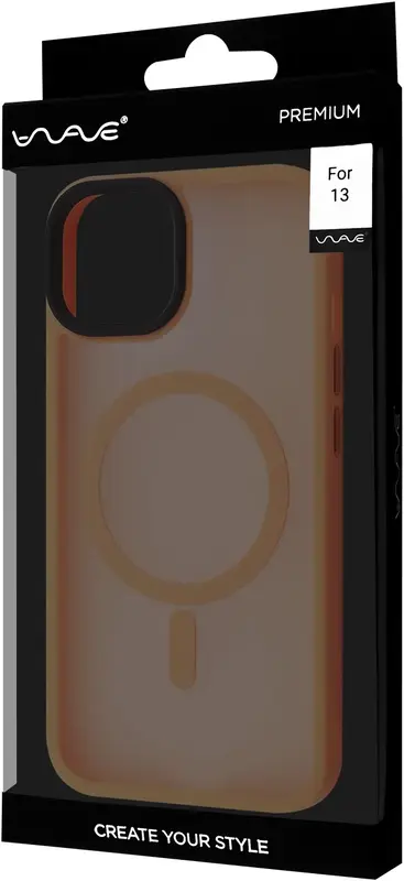 Чохол для iPhone 13 WAVE Matte Insane Case with Magnetic Ring (orange) - фото - №3