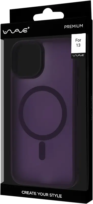 Чохол для iPhone 13 WAVE Matte Insane Case with Magnetic Ring (deep purple) - фото - №3