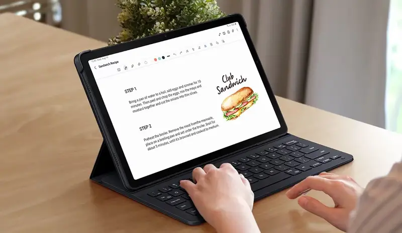 Чохол-клавіатура для Samsung Tab А9+ Book Cover Keyboard Slim Black (EF-DX211BBEGUA) - фото - №13