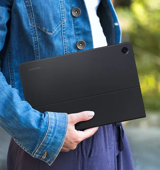 Чохол-клавіатура для Samsung Tab А9+ Book Cover Keyboard Slim Black (EF-DX211BBEGUA) - фото - №12