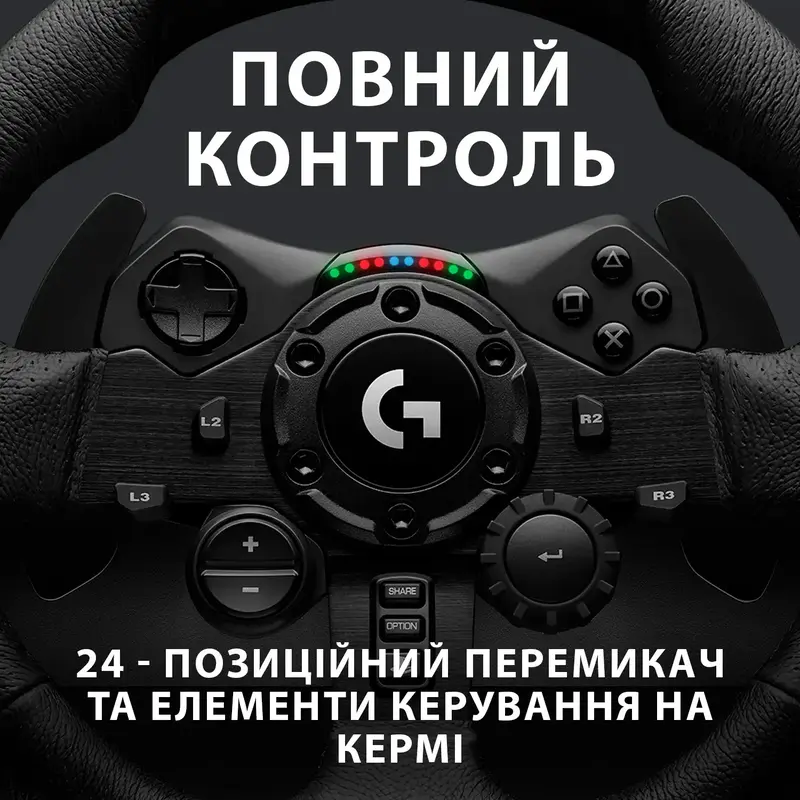 Руль Logitech G923 PC/PS - BLACK - USB (L941-000149) фото