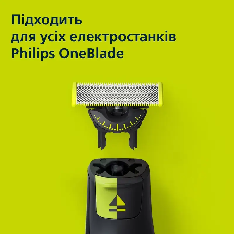 Змінні леза PHILIPS OneBlade QP624/50 (2 шт) з насадками для тіла фото