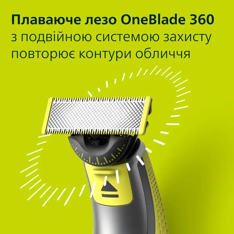 Змінні леза PHILIPS OneBlade QP624/50 (2 шт) з насадками для тіла фото