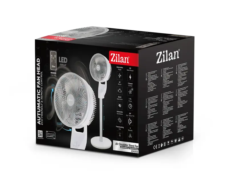 Вентилятор підлоговий Zilan ZLN1016 - фото - №7