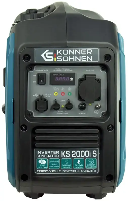 Генератор бензиновый инверторный Konner&Sohnen KS 2000i S, 230В, 2.0кВт, ручной запуск, 19кг (KS2000IS) фото