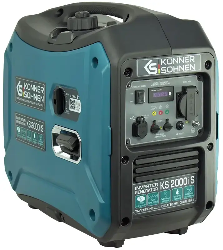Генератор бензиновый инверторный Konner&Sohnen KS 2000i S, 230В, 2.0кВт, ручной запуск, 19кг (KS2000IS) фото