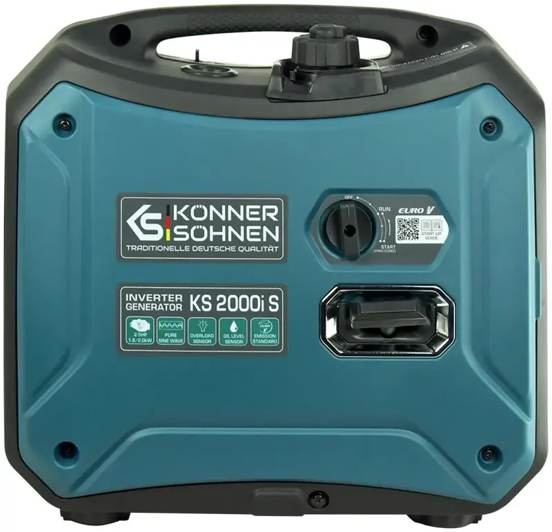 Генератор бензиновый инверторный Konner&Sohnen KS 2000i S, 230В, 2.0кВт, ручной запуск, 19кг (KS2000IS) фото
