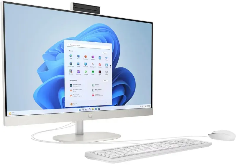 Моноблок HP All-in-One 27-cr0029ua Shell White (A1QX9EA) - фото - №1