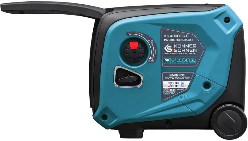 Генератор газобензиновий інверторний Konner&Sohnen KS 4000iEG S, 230В, 4.0кВт, електростартер, 40кг (KS4000IEGS) фото
