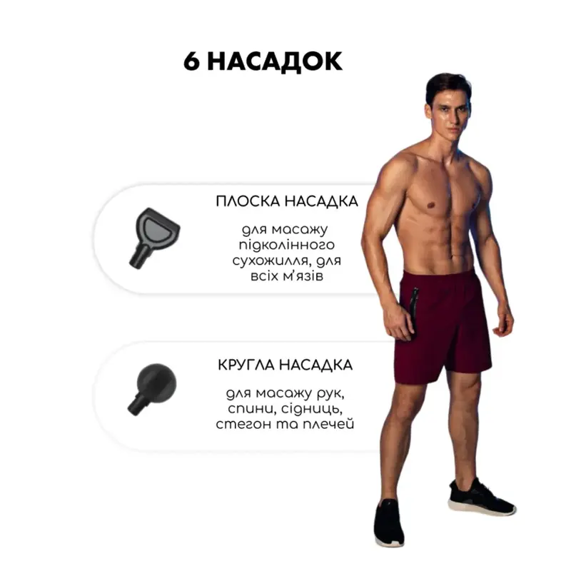 Перкусійний ручний масажер для тіла і м'язів Medica+ Mass Hand Pro 4.0 (Білий) - фото - №3