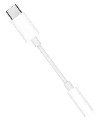 Адаптер Apple USB-C to 3.5mm Аудiо (MW2Q3) бiлий фото