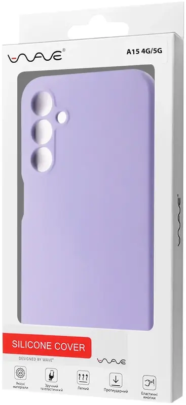 Чохол для Samsung A15 4G/5G WAVE Full Silicone Cover (light purple) - фото - №4