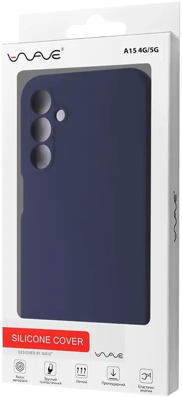 Чохол для Samsung A15 4G/5G WAVE Full Silicone Cover (midnight blue) фото