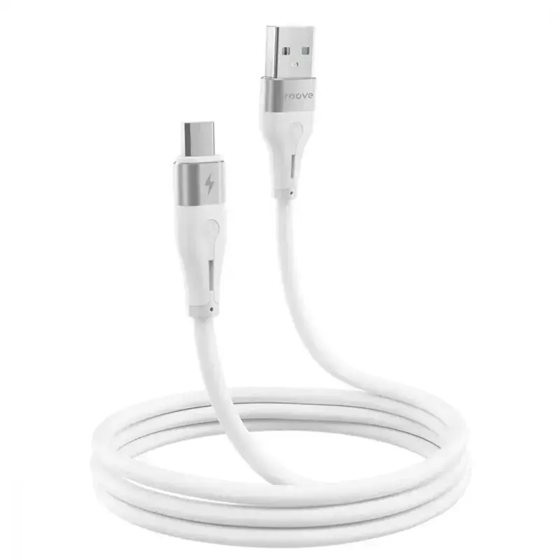 Kабель USB - microUSB Proove Soft Silicone 1 M 2.4A бiлий - фото - №0