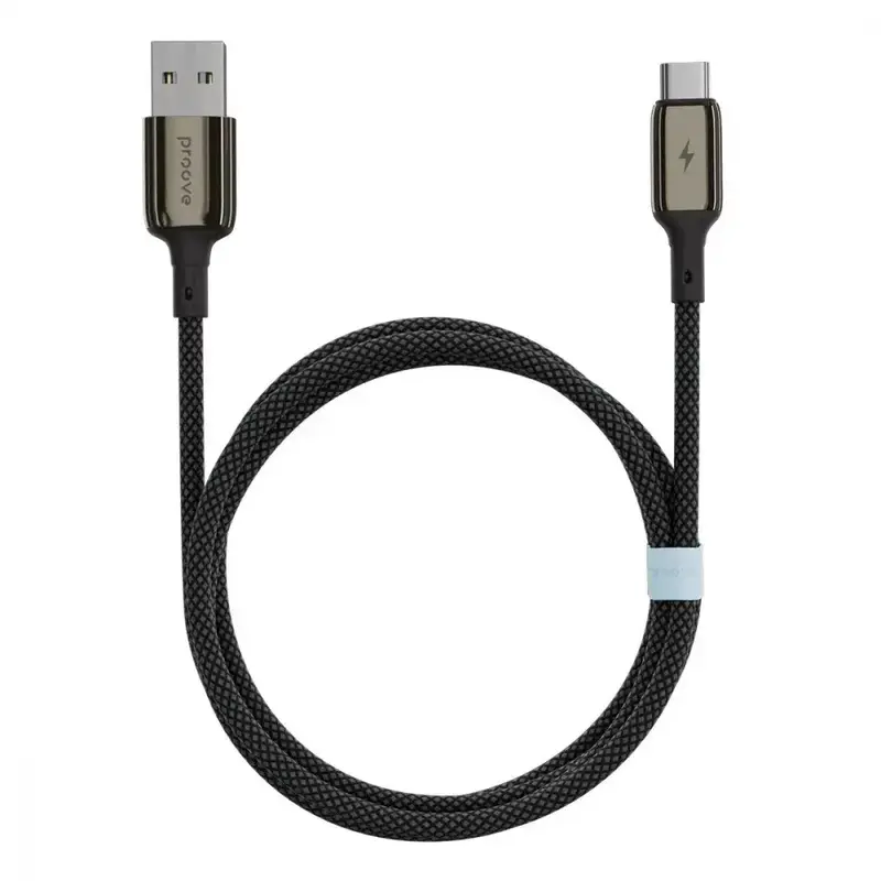 Кабель USB to USB-C Proove Dense Metal 1 M 2.4A черный фото