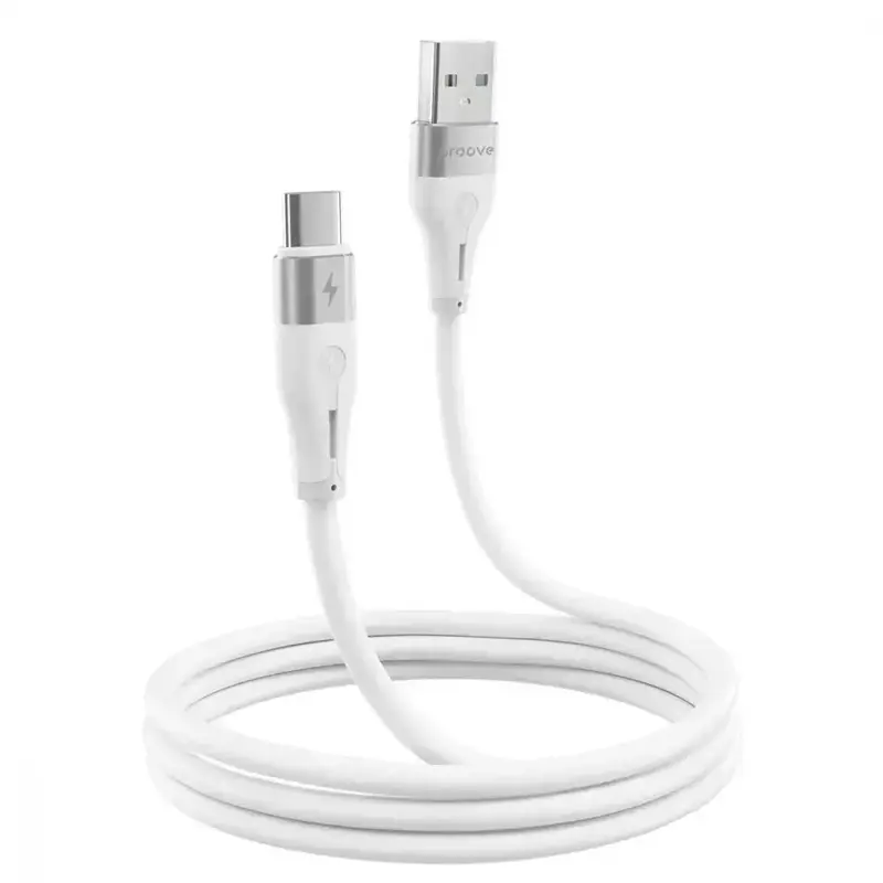 Кабель USB to USB-C Proove Soft Silicone 1 M 2.4A белый фото