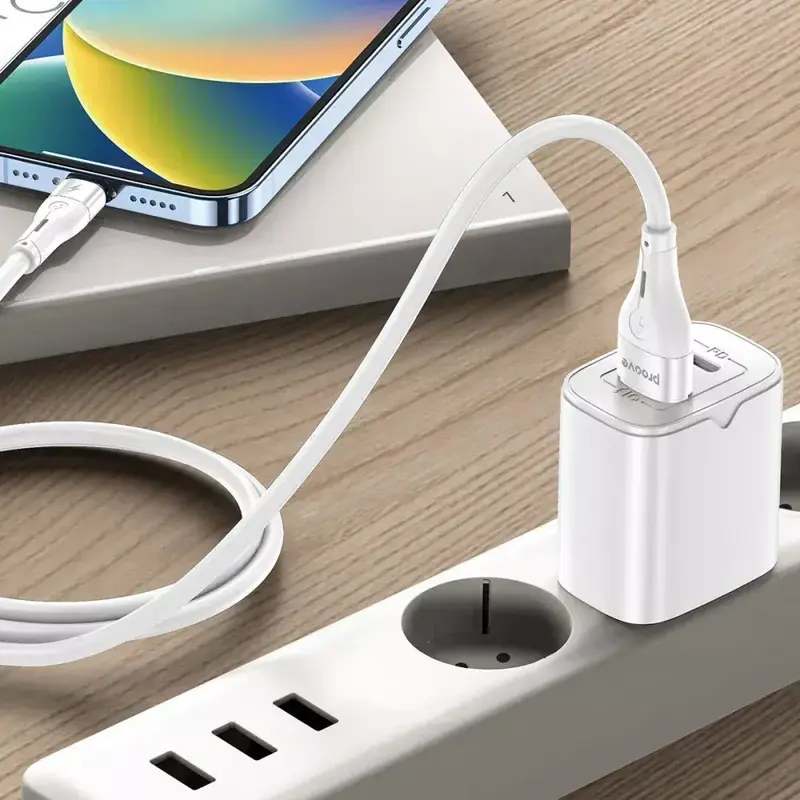 Кабель USB to USB-C Proove Soft Silicone 1 M 2.4A белый фото