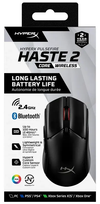 Ігрова комп'ютерна миша HyperX Pulsefire Haste 2 Core Wireless Black фото