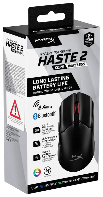 Ігрова комп'ютерна миша HyperX Pulsefire Haste 2 Core Wireless Black фото