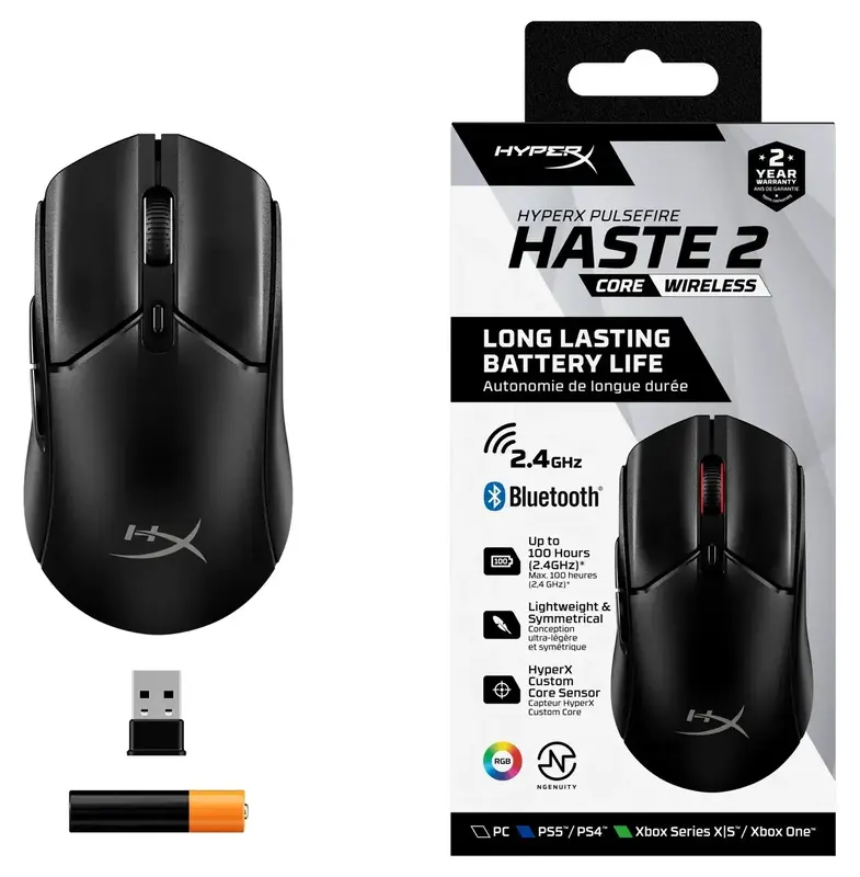 Ігрова комп'ютерна миша HyperX Pulsefire Haste 2 Core Wireless Black фото