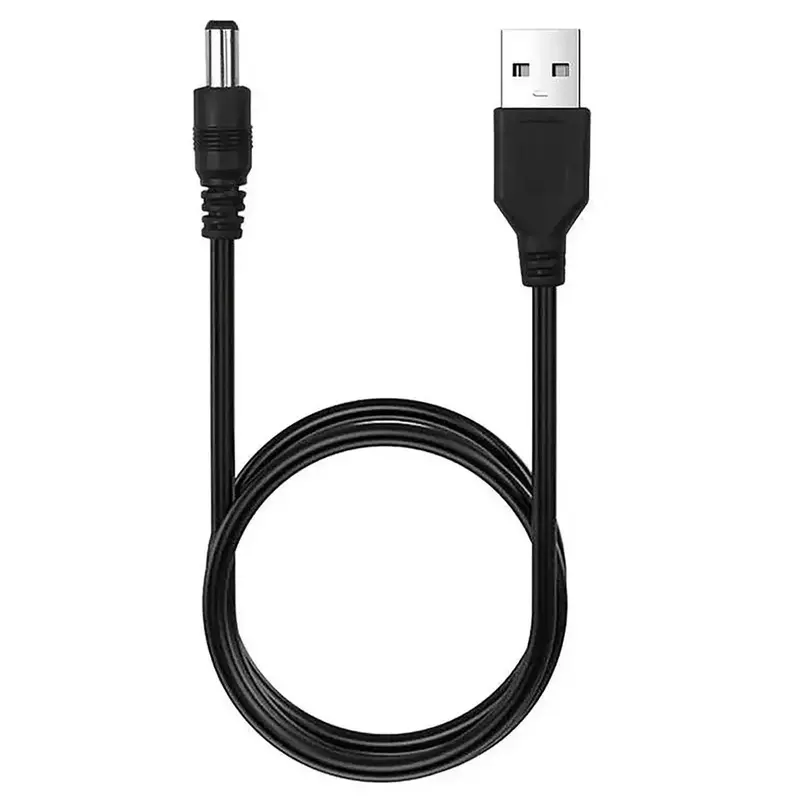 Кабель питания USB to DC 12V 5.5 мм, черный фото