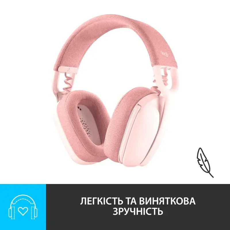 Гарнитура Logitech Zone VIBE 100 (Rose) L981-001224 фото