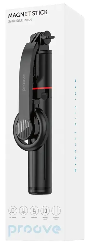 Трипод для селфи Proove Magnet Stick Magnetic Ring (1045 mm) (black) фото