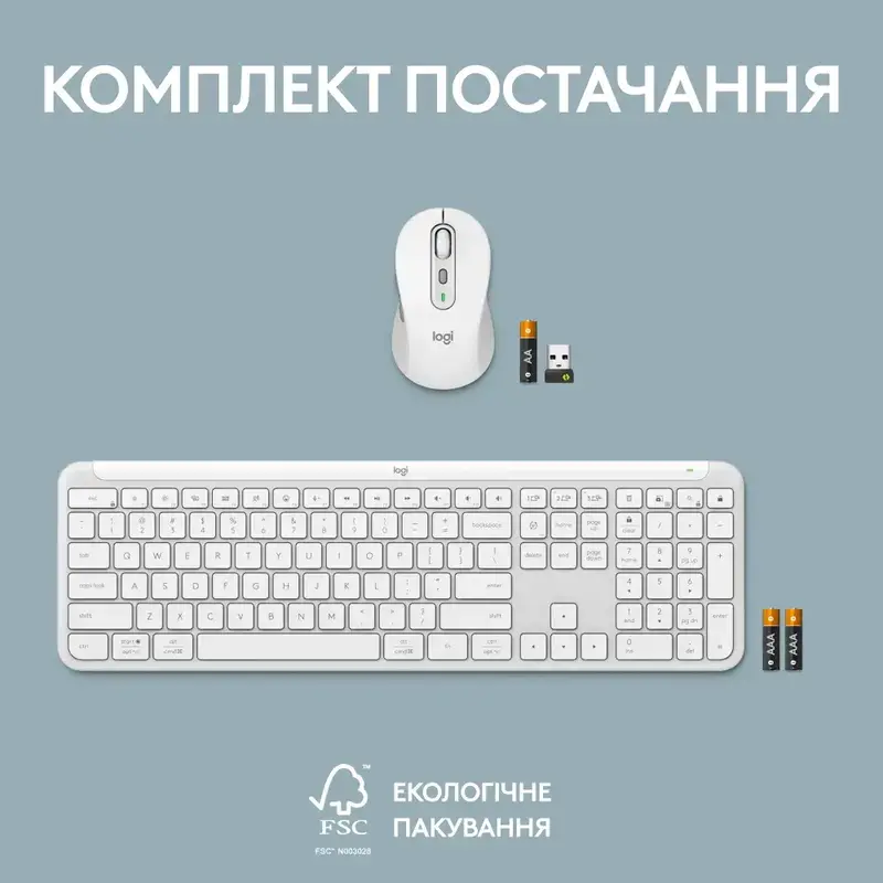 Комплект Logitech MK950 Signature Slim Wireless (Off-White) 920-012491 - фото - №11